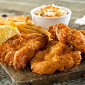Fried Fish & and Chips + Cola